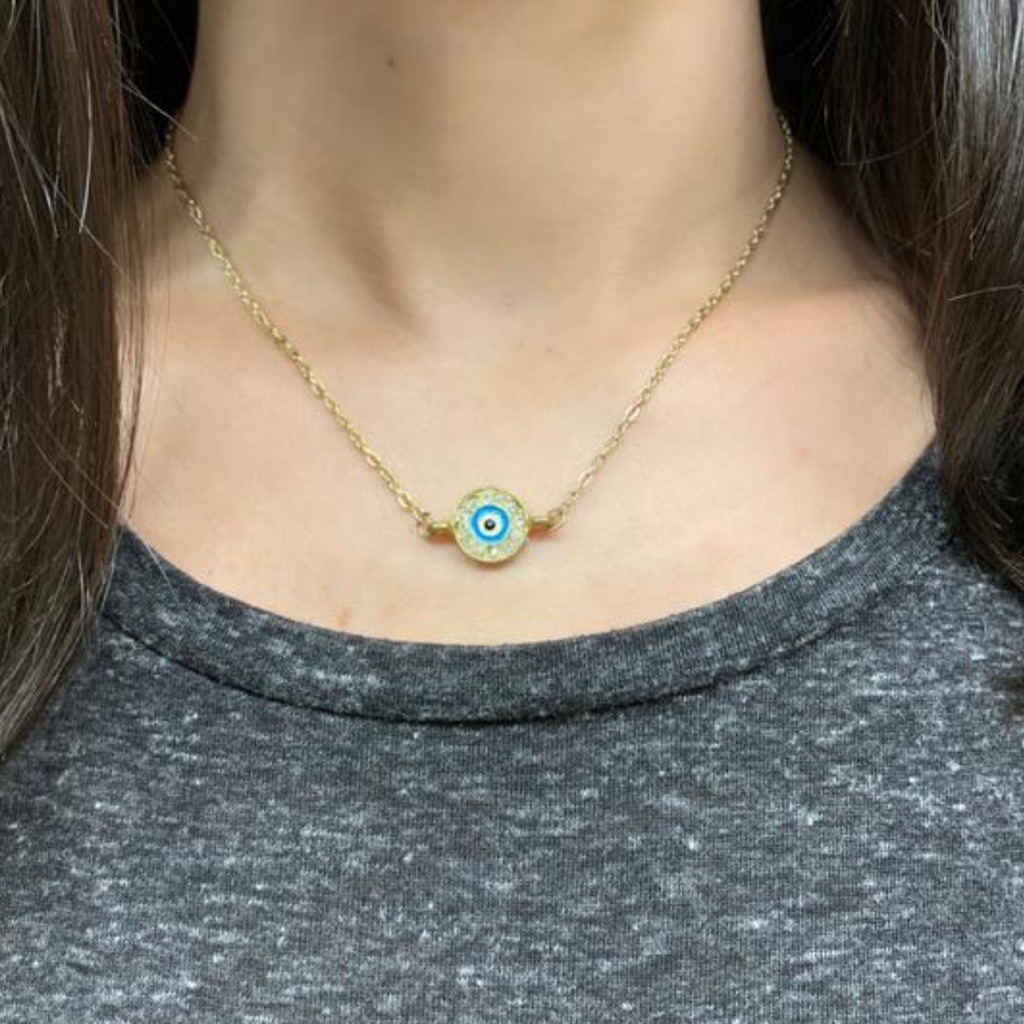 Nwt Katy Ginger Designs Evil Eye Necklace